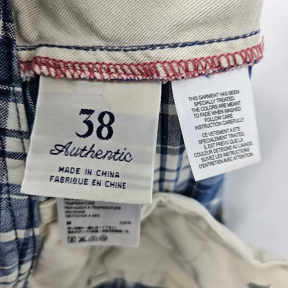 Tommy Bahama Shorts Mens 38 Plaid Casual Blue White Preppy‎ Casual